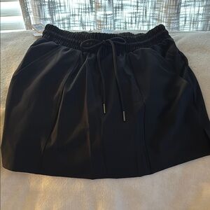 Black Skirt/skort with Drawstring Waist
